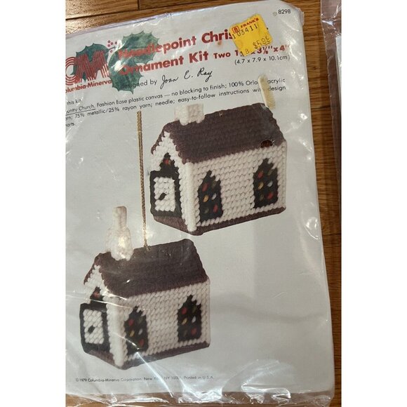 Columbia Minerva Needlepoint Kits #8261 & 8298 Vtg 1978 1979 - Picture 2 of 8
